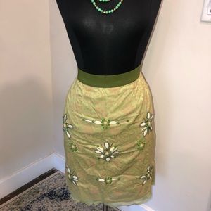 Unique Skirt with Intricate Bead Appliqués NWT!